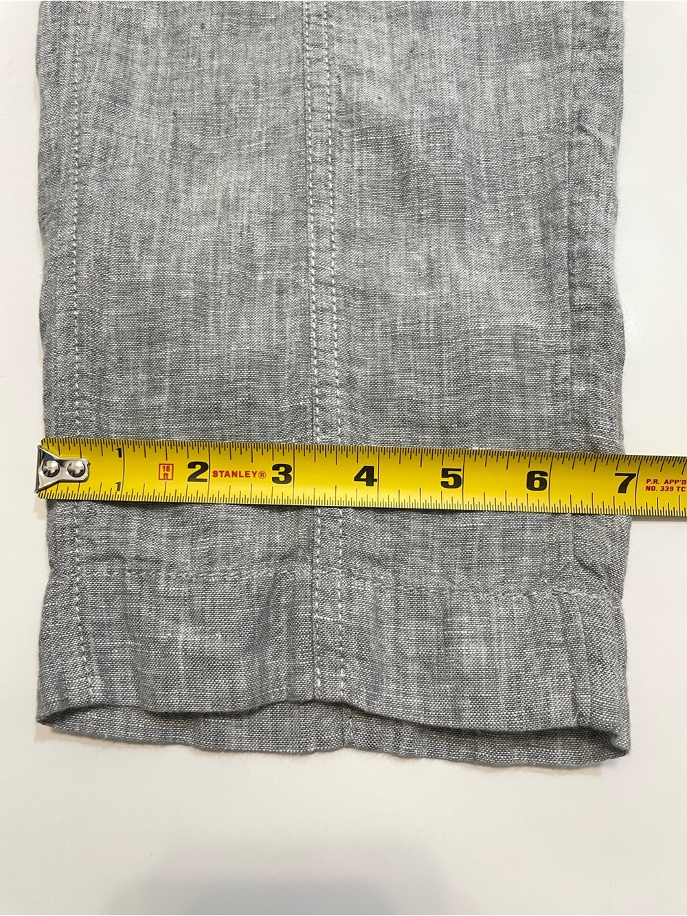 Athleta Bali 100% Linen Gray Women’s Ankle Pants Size S - Picture 5 of 11